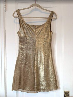De La Vali Gold Silk Dress